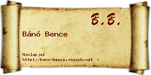Bánó Bence névjegykártya