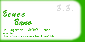 bence bano business card